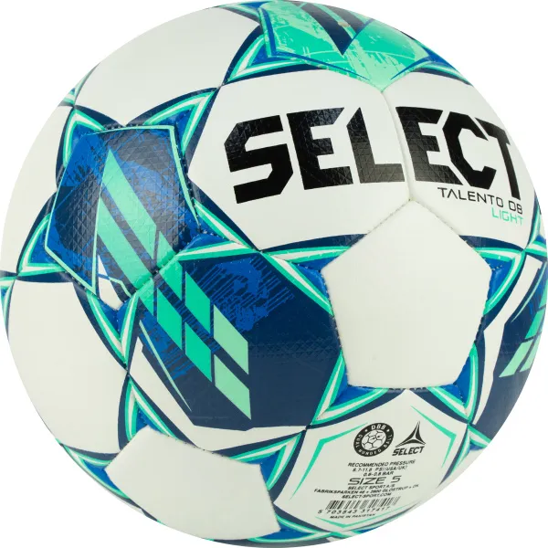 Мяч футб. SELECT Talento DB Light V23, 0775860004, р.5, 32п, ПУ, гибрид.сш, бело-зеленый за 5&nbsp;531.80 ₽ в Нижневартовске