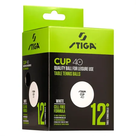 Мяч для наст. тенниса Stiga Cup ABS, 1110-2510-12, диам.40+мм, пластик, упак. 12 шт, белый за 1&nbsp;774.80 ₽ купить в Нижневартовске