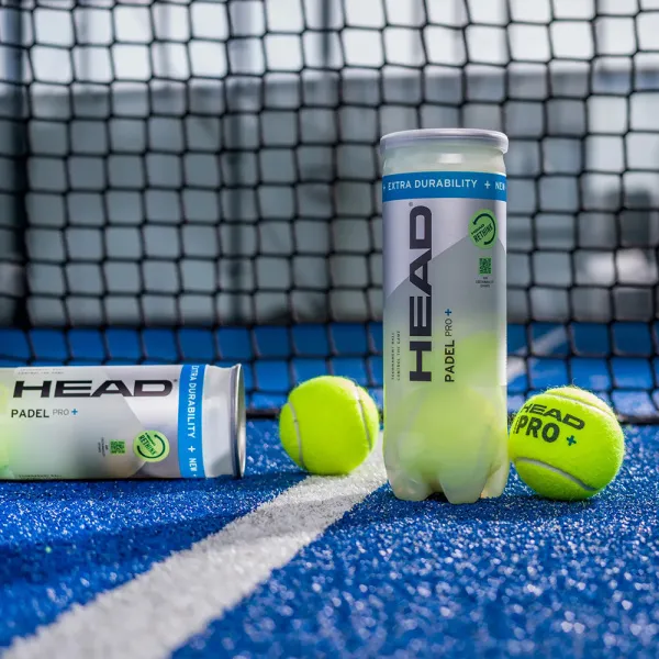 Мяч для падела HEAD Padel Pro+, 540203, уп.3 шт, FIP Approved, войлок,нат.резина,желтый за 933.30 ₽ в Нижневартовске