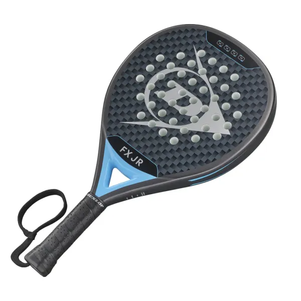 Ракетка для падела Dunlop FX Jr, 10370738, для юниоров, гибрид, графит, черно-голубой за 11&nbsp;019.40 ₽ в Нижневартовске