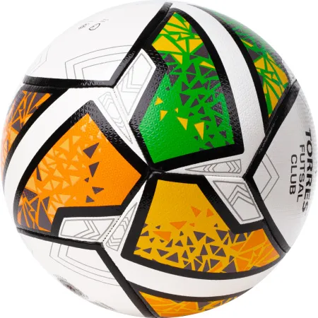Мяч футзал. TORRES Futsal Club, FS323764, р.4, 10 пан. ПУ, 4 под. сл, гибрид. сш. бело-зел-оранж за 2&nbsp;264.40 ₽ купить в Нижневартовске