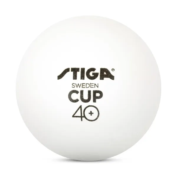 Мяч для наст. тенниса Stiga Cup ABS, 1110-2510-12, диам.40+мм, пластик, упак. 12 шт, белый за 1&nbsp;774.80 ₽ в Нижневартовске