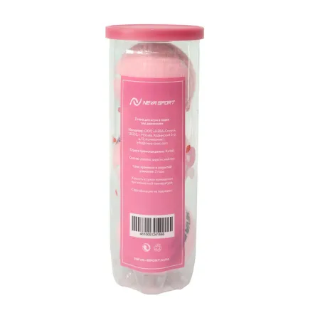 Мяч для падела NS Sakura, UAA2, уп.3 шт, сукно, нат.резина, розовый за 824.50 ₽ купить в Нижневартовске