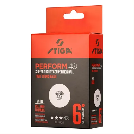 Мяч для наст. тенниса Stiga Perform 3***, 40+, 1113-2110-06, пластик, ITTF Appr., уп.6 шт, бел за 2&nbsp;121.60 ₽ купить в Нижневартовске
