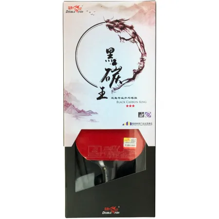 Ракетка для н/т DOUBLE FISH Black Carbon King Racket 3***, для професс.,ITTF Appr.,накл.2,1,мм за 4&nbsp;346.90 ₽ купить в Нижневартовске