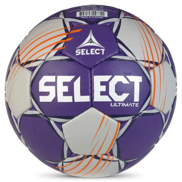 Мяч ганд. SELECT Ultimate Official EHF V24, 1612858999, Senior(р.3), EHF Appr, ПУ, руч.сш, фиол-сер за 15&nbsp;504 ₽ в Нижневартовске