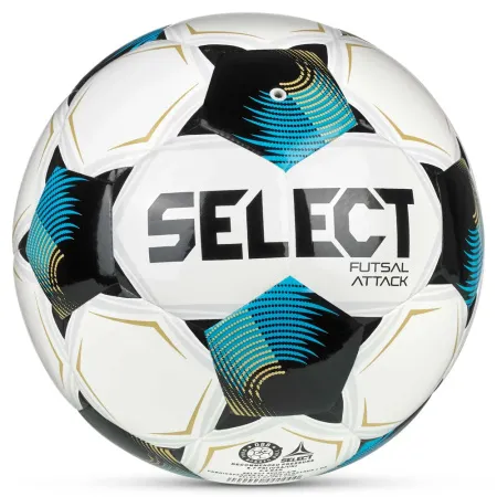 Мяч футзал. SELECT Futsal Attack V26, 1073471009, р.4, 32п, ПУ, руч.сш, бело-сине-черный за 5&nbsp;295.50 ₽ купить в Нижневартовске