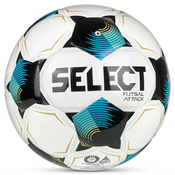 Мяч футзал. SELECT Futsal Attack V26, 1073471009, р.4, 32п, ПУ, руч.сш, бело-сине-черный за 5&nbsp;295.50 ₽ в Нижневартовске