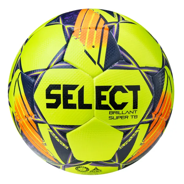 Мяч футб. SELECT Brillant Super TB, 3615968509,р.5, FIFA PRO, ПУ, 32пан. термосш, желто-оранж-фиолет за 15&nbsp;694.40 ₽ в Нижневартовске