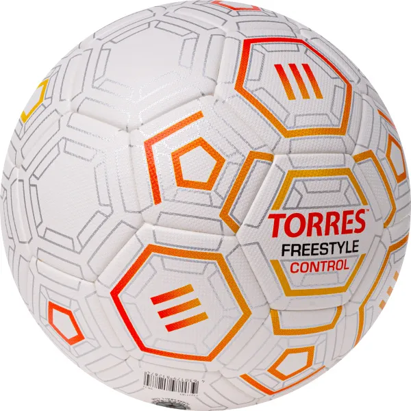 Мяч футб. TORRES Freestyle Control, F3231765, р.5, 32 п.,PU-Microfi, термосшив., бело-оран-сереб за 3&nbsp;464.60 ₽ в Нижневартовске