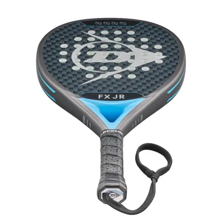 Ракетка для падела Dunlop FX Jr, 10370738, для юниоров, гибрид, графит, черно-голубой за 11&nbsp;019.40 ₽ купить в Нижневартовске