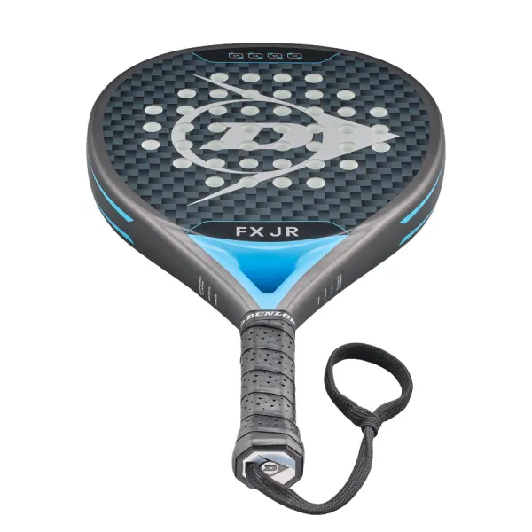 Ракетка для падела Dunlop FX Jr, 10370738, для юниоров, гибрид, графит, черно-голубой за 11&nbsp;019.40 ₽ в Нижневартовске