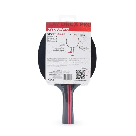 Ракетка для н/т TORRES Sport 1*, TT23005 для любителей, накладка 1,5 мм, конич. ручка за 991.10 ₽ купить в Нижневартовске