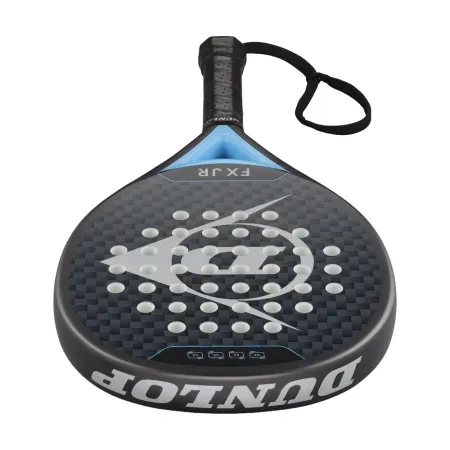 Ракетка для падела Dunlop FX Jr, 10370738, для юниоров, гибрид, графит, черно-голубой за 11&nbsp;019.40 ₽ купить в Нижневартовске
