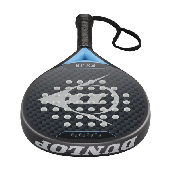 Ракетка для падела Dunlop FX Jr, 10370738, для юниоров, гибрид, графит, черно-голубой за 11&nbsp;019.40 ₽ в Нижневартовске