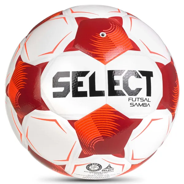 Мяч футзал. SELECT Futsal Samba v26, 1063471008, р.4,FIFA Basic, 32п, ТПУ, гибр.сш, бел-кр-черн за 5&nbsp;618.50 ₽ в Нижневартовске