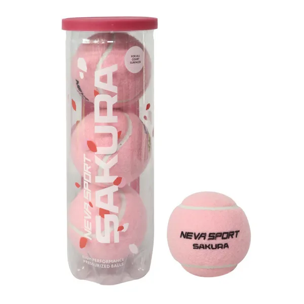 Мяч для падела NS Sakura, UAA2, уп.3 шт, сукно, нат.резина, розовый за 824.50 ₽ в Нижневартовске