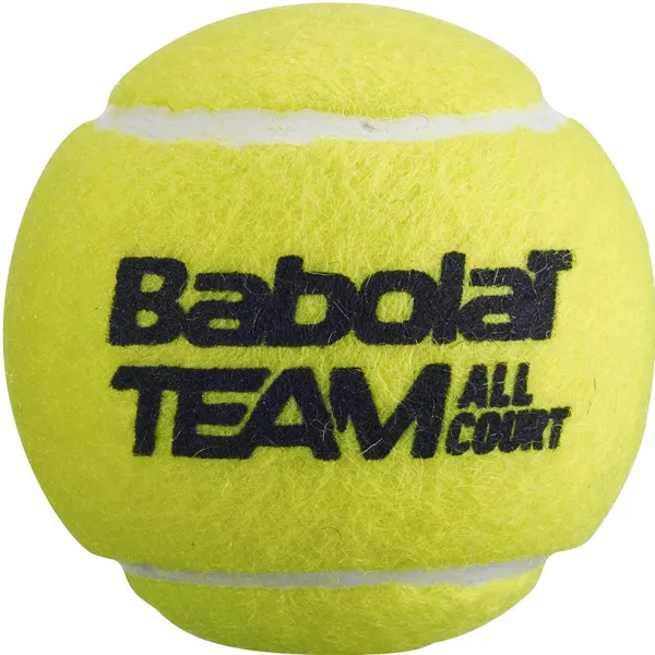 Мяч теннисный BABOLAT Team All Court,502081, уп.4 шт,одобр.ITF, сукно, нат.резина,желтый за 2&nbsp;385.10 ₽ в Нижневартовске