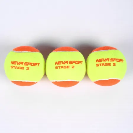 Мяч теннисный детский NS Orange, 5021005, уп.3 шт, резина, шерть, нейлон, желто-оранжевый за 613.70 ₽ купить в Нижневартовске