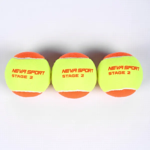 Мяч теннисный детский NS Orange, 5021005, уп.3 шт, резина, шерть, нейлон, желто-оранжевый за 613.70 ₽ в Нижневартовске