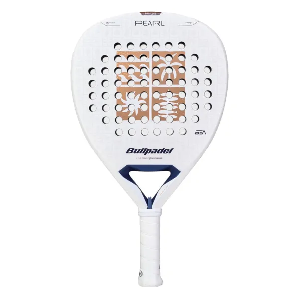 Ракетка для падела BULLPADEL Pearl 27, 497249, для проф-в, стекловолокно,карбон, бело-золотистый за 44&nbsp;319 ₽ в Нижневартовске