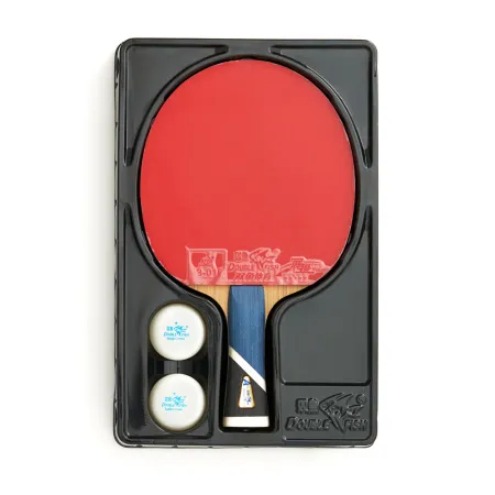 Ракетка для н/т DOUBLE FISH 5A+C, для продвин, ITTF Appr, накл. 2,1 мм, конич. ручка+ 2 мяча V40+мм за 2&nbsp;779.50 ₽ купить в Нижневартовске