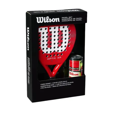 Набор для падела WILSON Optix XP Padel KIT, WR202110U2, ракетка + 3мяча, красный за 20&nbsp;362.60 ₽ купить в Нижневартовске